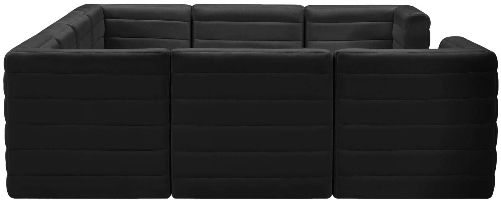 Quincy Black Velvet Modular Sectional