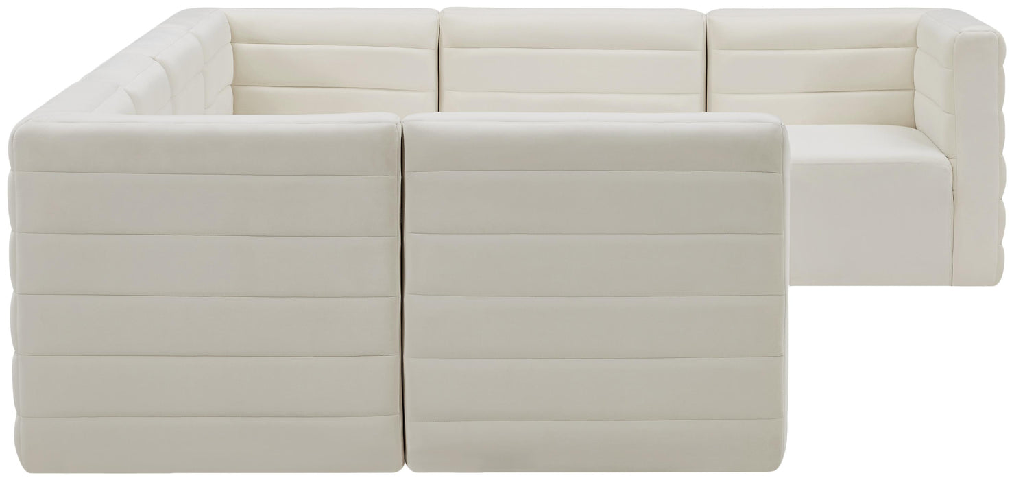 Quincy Cream Velvet Modular Sectional