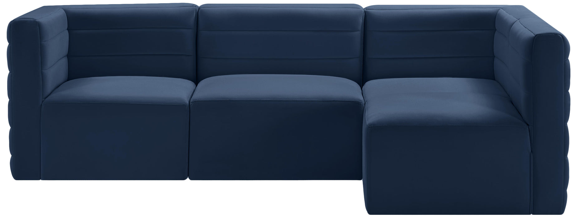 Quincy Navy Velvet Modular Sectional