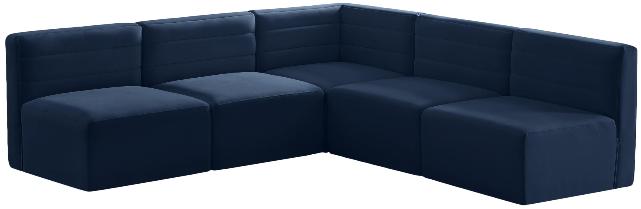 Quincy Navy Velvet Modular Sectional