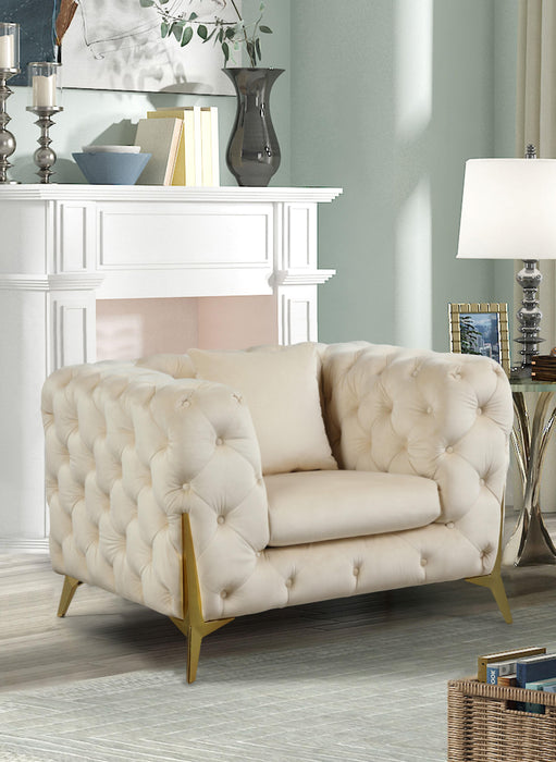 Kingdom Cream Velvet Chair