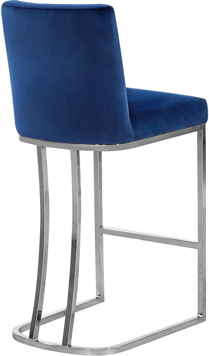 Heidi Navy Velvet Stool