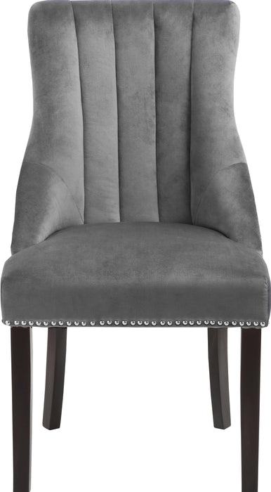 Oxford Grey Velvet Dining Chair