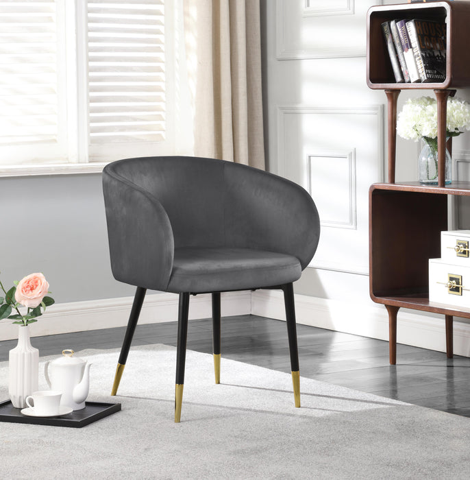 Louise Grey Velvet Dining Chair