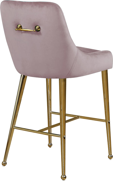 Owen Pink Velvet Stool