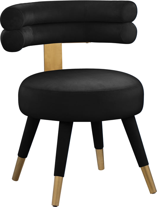 Fitzroy Black Velvet Dining Chair