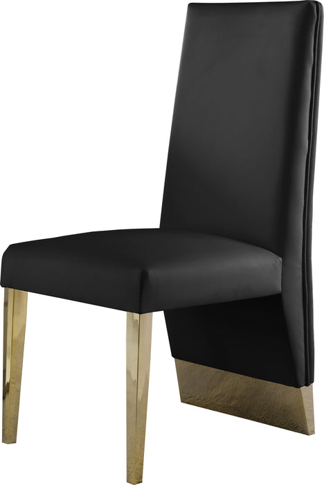 Porsha Black Faux Leather Dining Chair