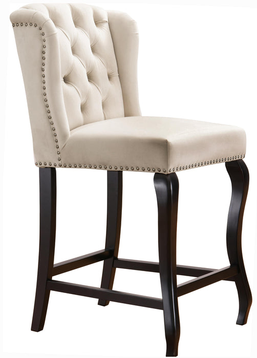 Suri Cream Velvet Stool