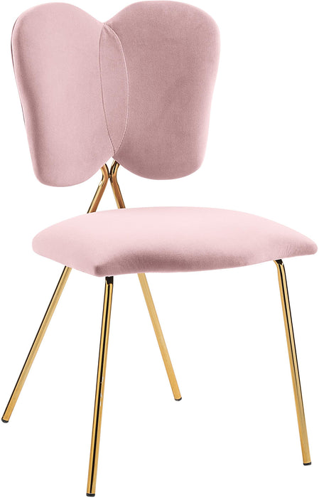 Angel Pink Velvet Dining Chair