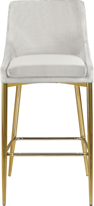 Karina Cream Velvet Stool