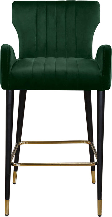 Luxe Green Velvet Stool