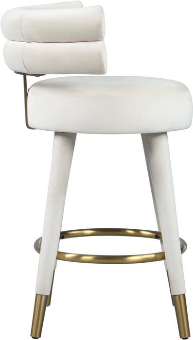 Fitzroy Cream Velvet Counter Stool