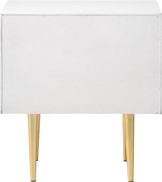 Modernist White Gloss Night Stand