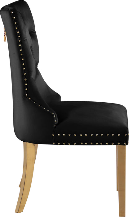 Carmen Black Velvet Dining Chairs (2)