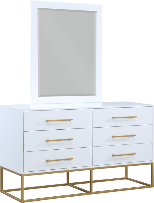 Maxine White / Gold Dresser