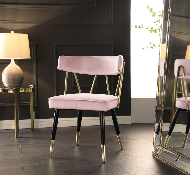 Rheingold Pink Velvet Dining Chair