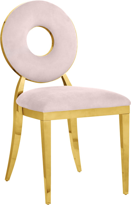 Carousel Pink Velvet Dining Chair