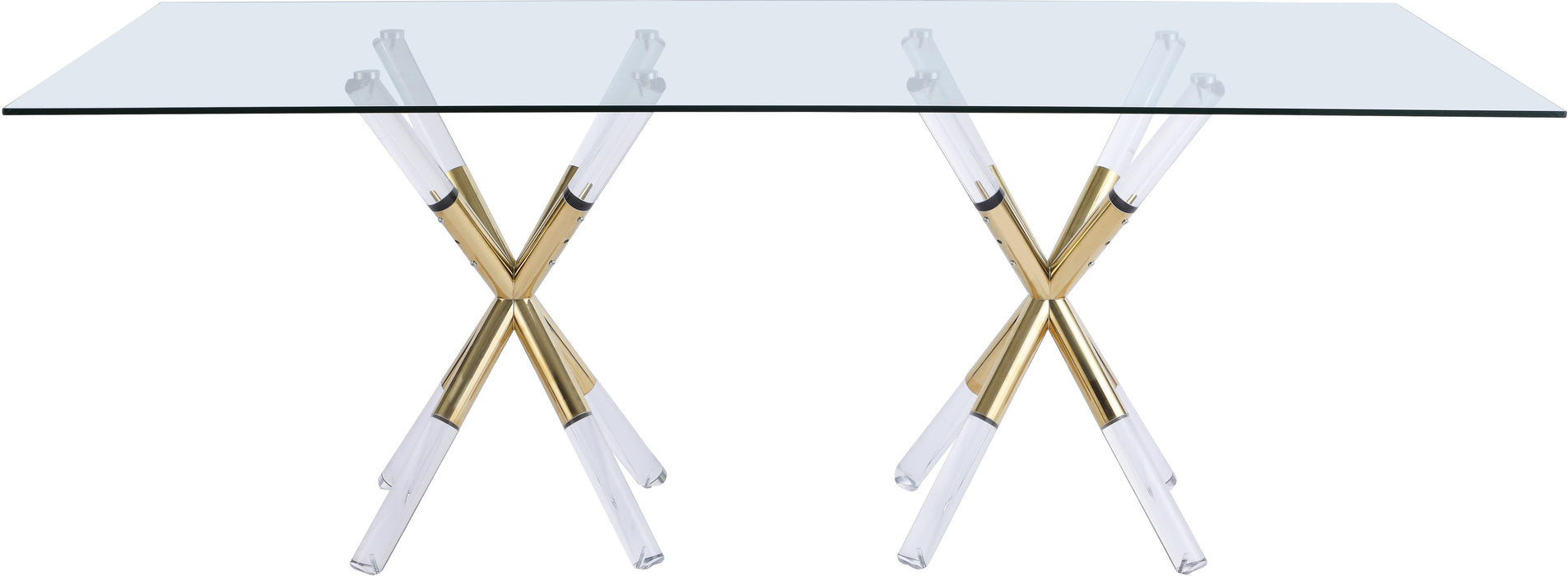 Mercury Acrylic/Gold Dining Table