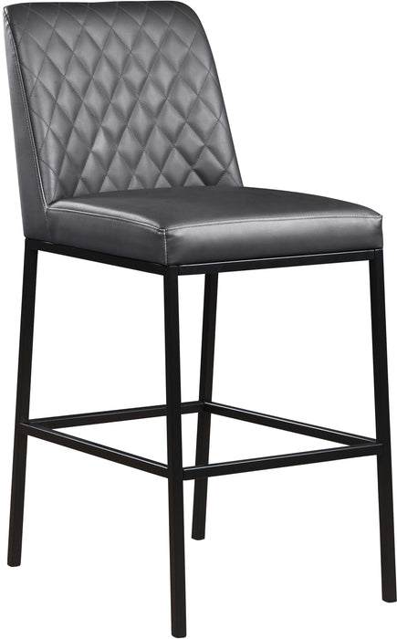 Bryce Grey Faux Leather Stool