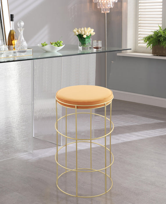 Rebar Mango Velvet Counter Stool