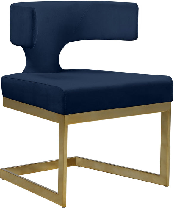 Alexandra Navy Velvet Dining Chair