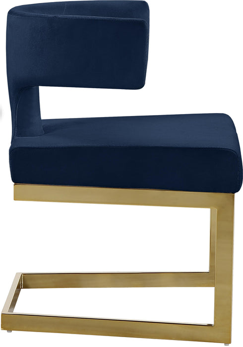 Alexandra Navy Velvet Dining Chair