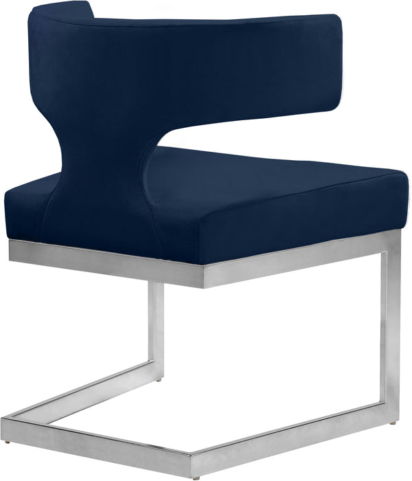 Alexandra Navy Velvet Dining Chair