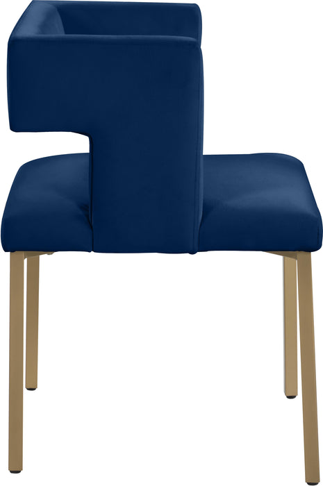 Caleb Navy Velvet Dining Chair