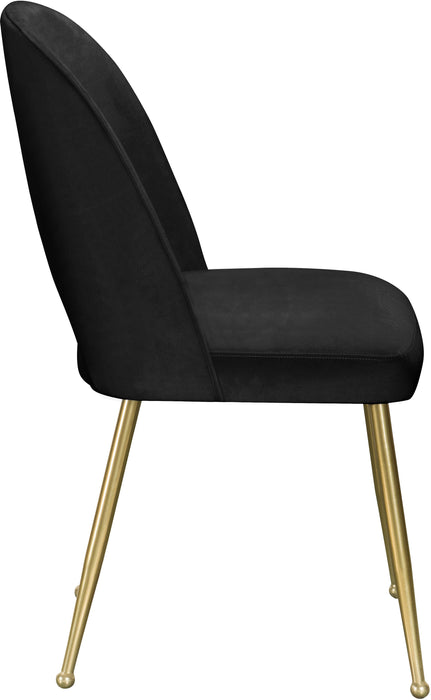 Logan Black Velvet Dining Chair