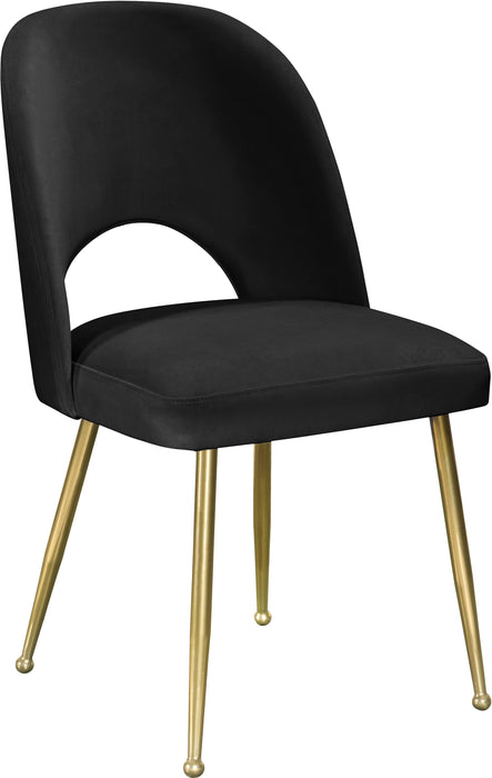 Logan Black Velvet Dining Chair