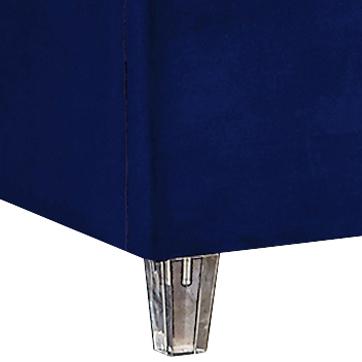 Candace Navy Velvet Full Bed