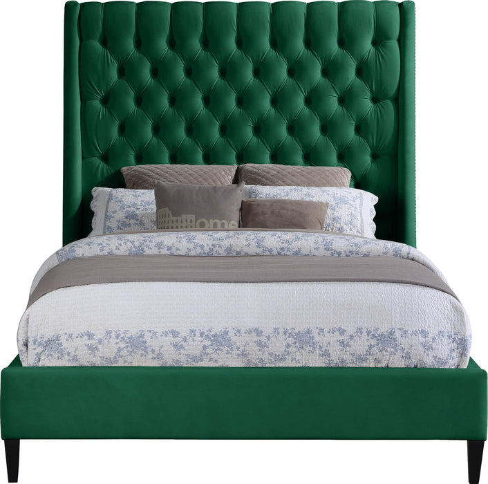 Fritz Green Velvet Full Bed