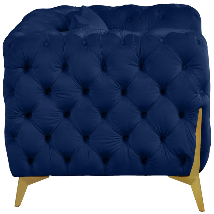 Kingdom Navy Velvet Chair