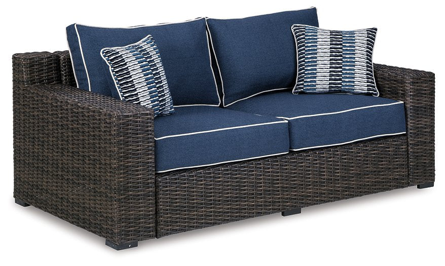 Grasson Lane 3-Piece Outdoor Sofa and Loveseat with Ottoman