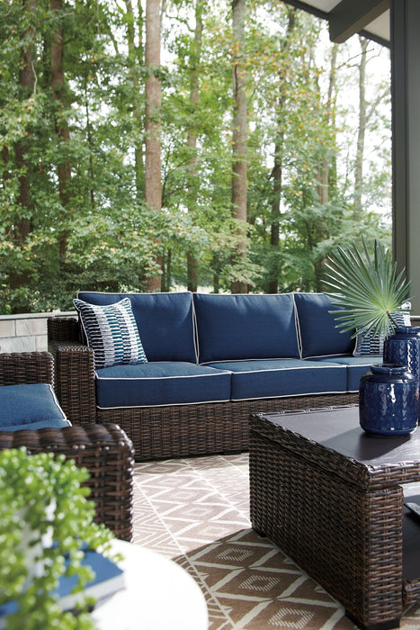 Grasson Lane 3-Piece Outdoor Sofa and Loveseat with Coffee Table