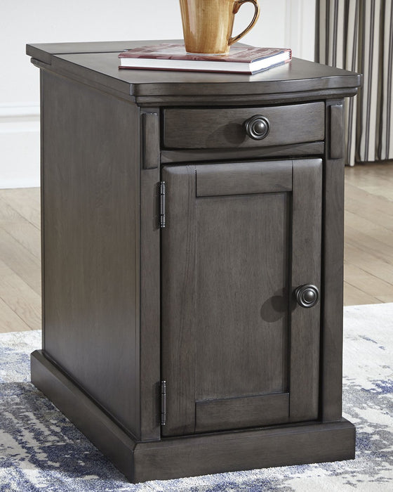 Laflorn Chairside End Table with USB Ports & Outlets