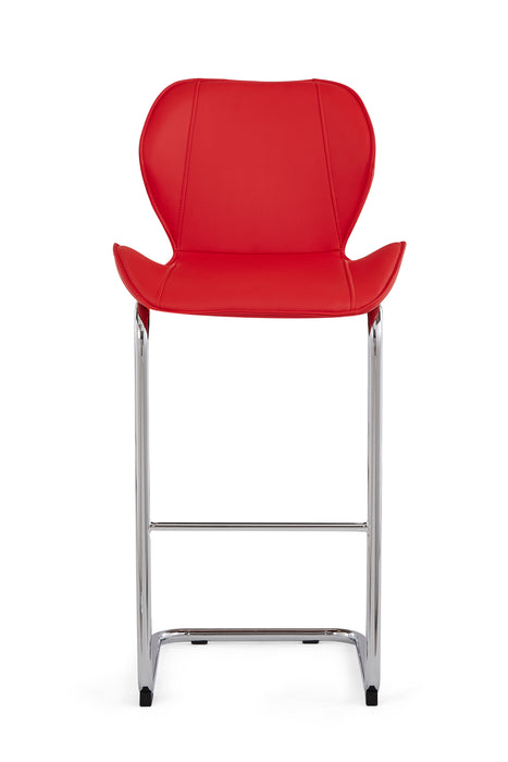 Red Set Of 4 Barstools D1446BS - R image