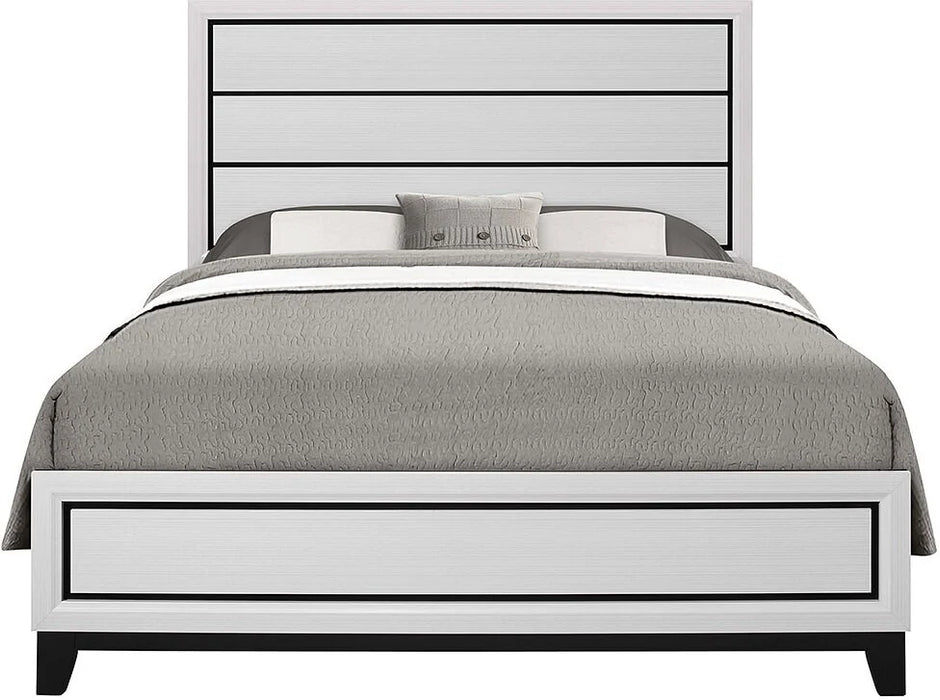 Kate Panel Bedroom Set (White)