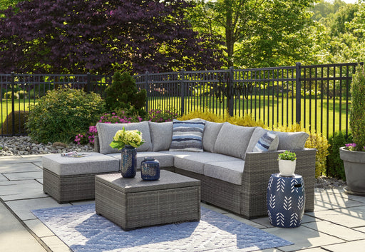 Petal Road Outdoor Loveseat Sectional/Ottoman/Table Set (Set of 4) image