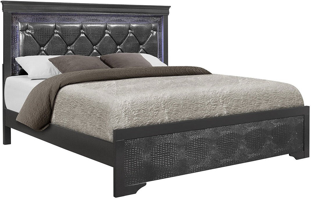 Pompei Panel Bedroom Set (Grey)