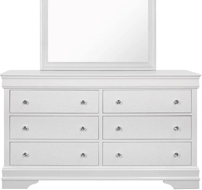 Pompei Panel Bedroom Set (White)