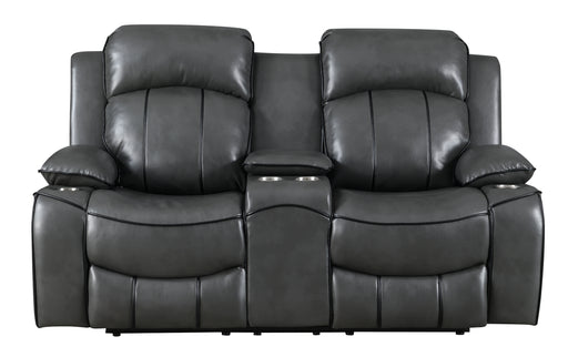 Grey Power Reclining Loveseat image