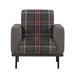 Charcoal and Plaid Chair image