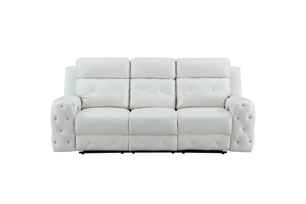 Power Reclining Sofa Blanche White image